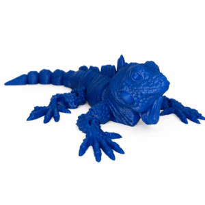 Blue Iguana figurine with detailed scales and textured skin