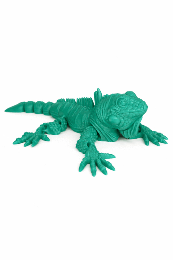 Green Iguana toy figurine, detailed reptile model