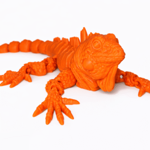 Orange Iguana toy figurine