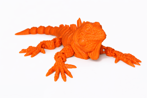 Orange Iguana toy figurine