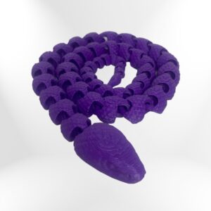 Scaled Fidget Snake: Purple interactive stress relief toy with segmented design
