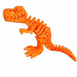 Orange T-Rex Skeleton toy, a fun dinosaur fossil model.