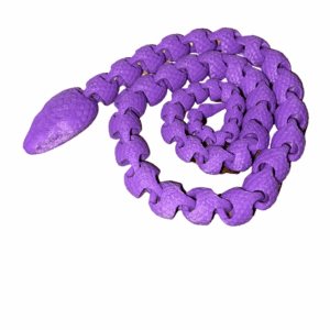 Purple Scaled Fidget Snake toy in a coiled position