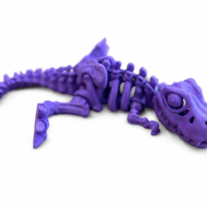 Purple T-Rex Skeleton: Detailed 3D printed dinosaur fossil, perfect for display or educational purposes.