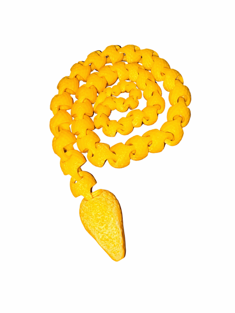 Scaled Fidget Snake: Yellow scaled toy in a spiral shape.