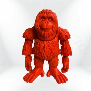 3D printed orange Orangutan figurine, collectible toy