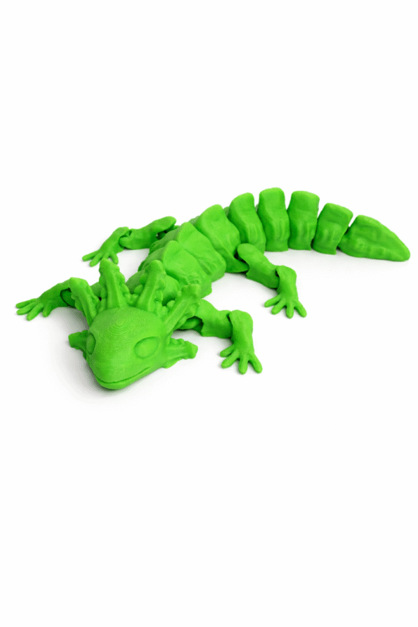 Green articulated Axolotl toy