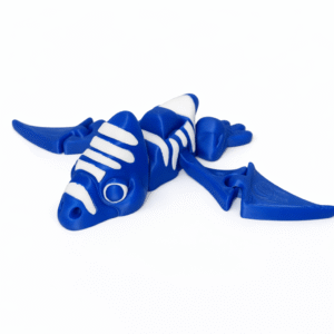 AUTO-DRAFT: Blue and white dragon toy figure.