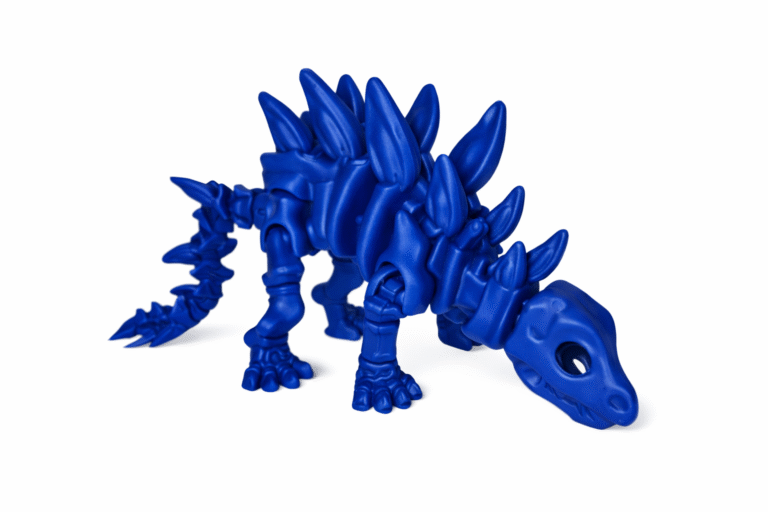 AUTO-DRAFT blue dinosaur toy with spiky back and tail