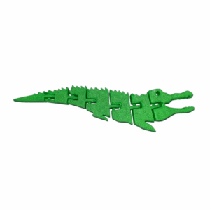 Green Crocodile Keyring: Articulated crocodile toy, perfect as a keyring or fidget toy.