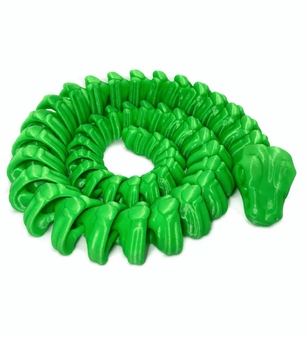 Green Skeleton Snake: Articulated toy snake with a flexible, skeletal design.