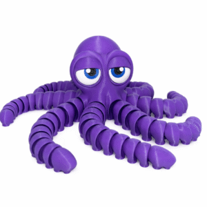 Purple Octopus toy with articulated tentacles and expressive eyes.