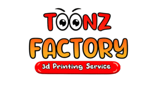 Toonz Factory 3D Printing Service logo with cartoon eyes