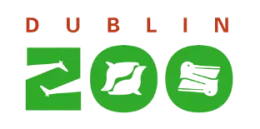 Dublin Zoo logo featuring animals in green circles.